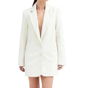 Because Of Alice BOA Cream Textured Blazer Size M